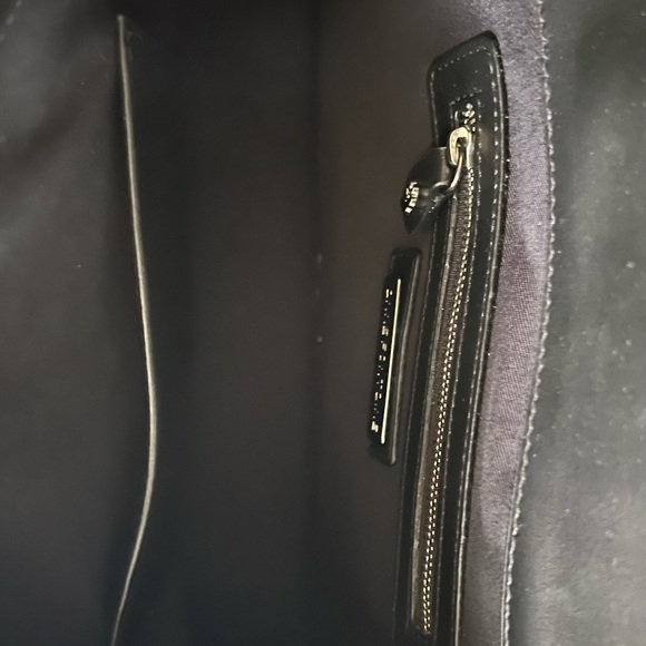 ANNE FONTAINE BLACK / WHITE ONIGHT CRYSTAL EMBELLISHED CALFKSIN LEATHER AND SUED - Picture 11 of 12